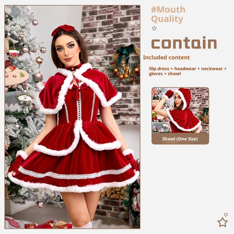 Sexy Bandeau Christmas Clothes Hot Girl European And American Style Dress Bigbuy