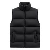 Warm Stand Collar Casual Sleeveless Waistcoat Top For Men Bigbuy