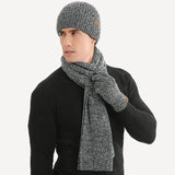 Thermal Knitting Hat Scarf And Gloves Three-piece Set Bigbuy