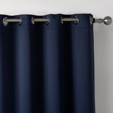Dark Blue Bedroom Blackout Fabric Printed Curtains Bigbuy