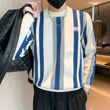 Contrast Color Sweater Striped Innerwear Knitwear Long-sleeved Top Bigbuy