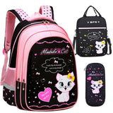 Kids School Cute Cat Print Backpack Bigbuy