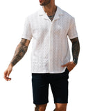 Hollow Shirt Men's Casual Top Bigbuy