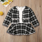 Long-sleeved Dresses Two-piece Children's Baby Small Incense Wind Suit Bigbuy