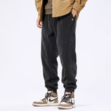 Autumn And Winter Ankle-tied Japanese Corduroy Retro Casual Sports Pants Men Bigbuy