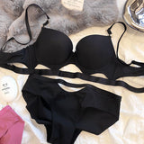 Small Chest Push Up Big Underwear Women's Hollow Soft Wire Accessory Breast Push Up 34 Bra Set Bigbuy