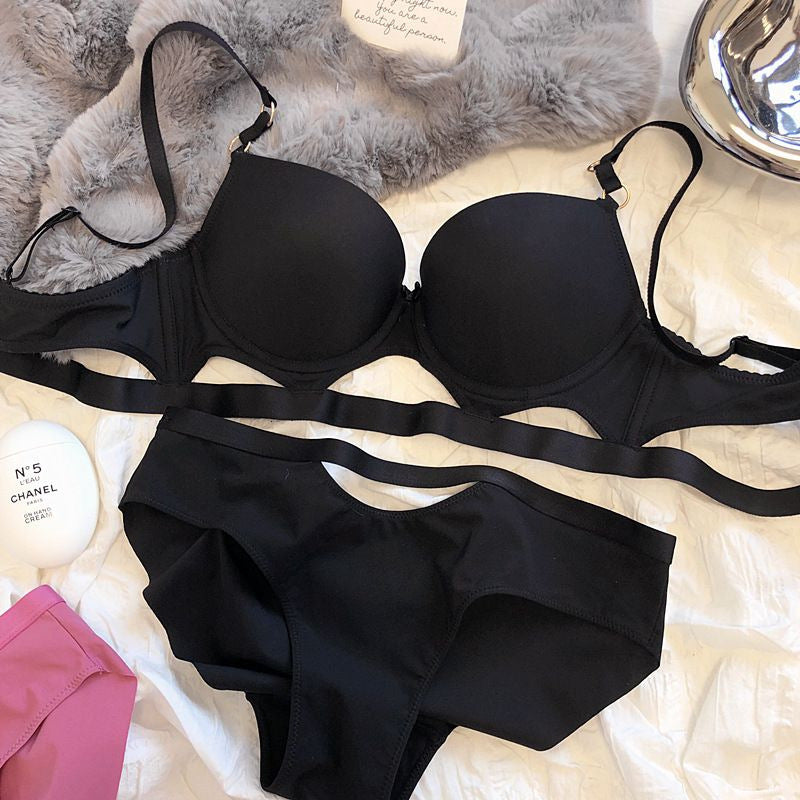 Small Chest Push Up Big Underwear Women's Hollow Soft Wire Accessory Breast Push Up 34 Bra Set Bigbuy