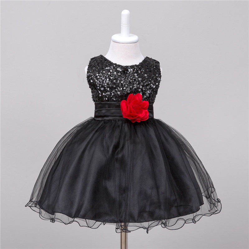 Baby Sequin Dress Flower Girl Wedding Princess Dress Bigbuy