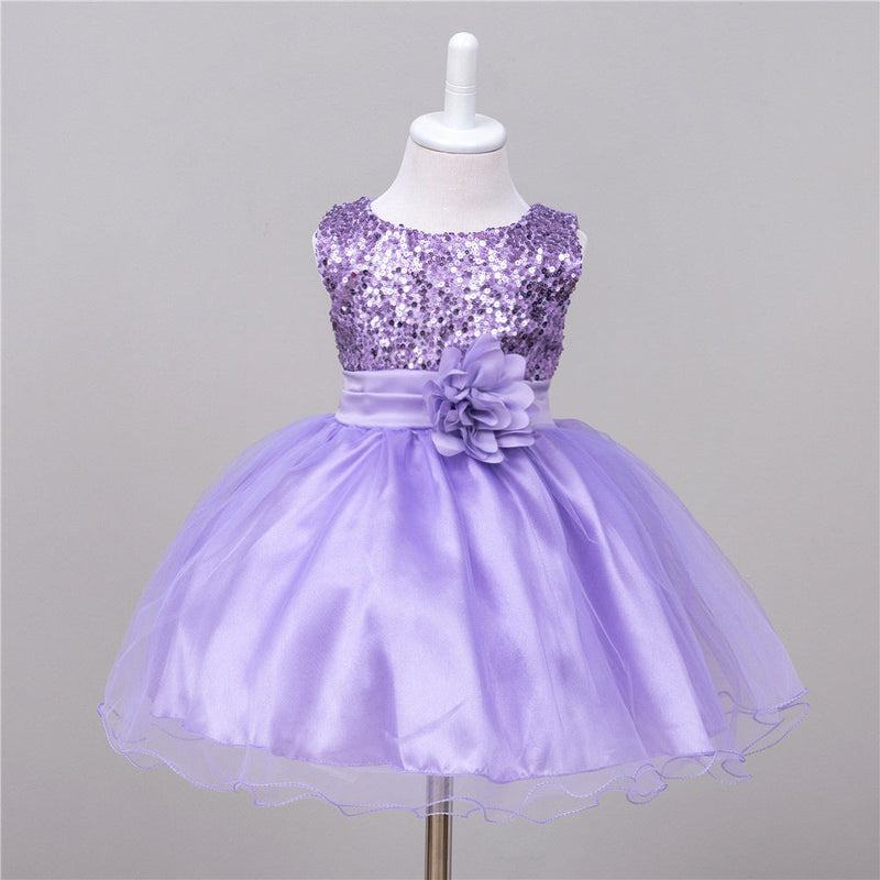 Baby Sequin Dress Flower Girl Wedding Princess Dress Bigbuy