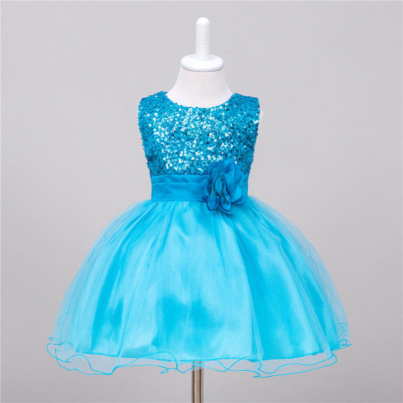 Baby Sequin Dress Flower Girl Wedding Princess Dress Bigbuy