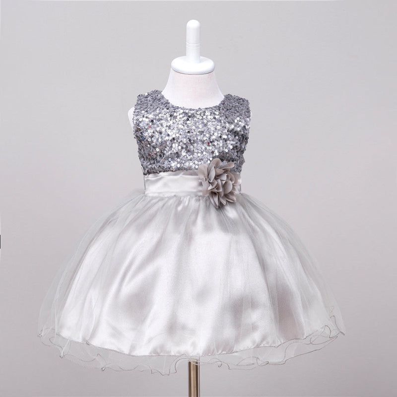 Baby Sequin Dress Flower Girl Wedding Princess Dress Bigbuy