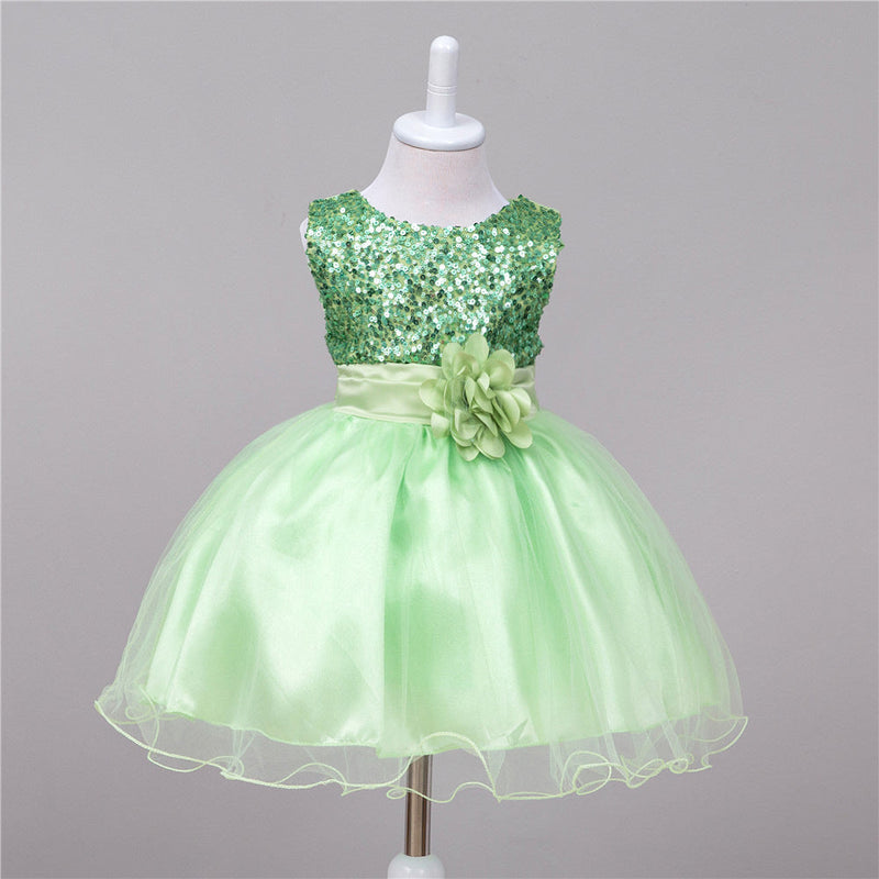Baby Sequin Dress Flower Girl Wedding Princess Dress Bigbuy