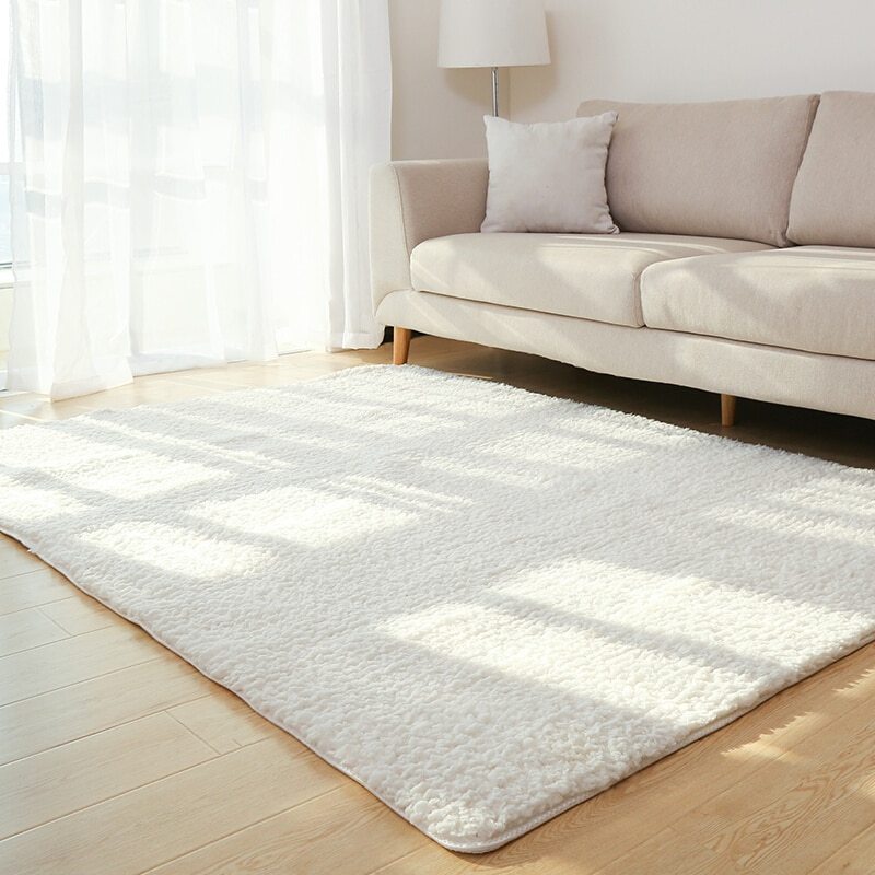 Living Room Rug Area Solid Carpet Fluffy Soft Home Decor White Plush Carpet Bedroom Carpet Kitchen Floor Mats White Rug Tapete Bigbuy