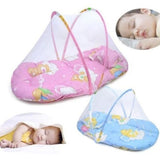 Portable Foldable Baby Kids Infant Bed Dot Zipper Mosquito Net Tent Sleeping Cushion Bigbuy