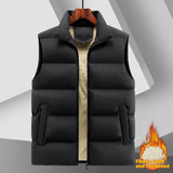 Warm Stand Collar Casual Sleeveless Waistcoat Top For Men Bigbuy