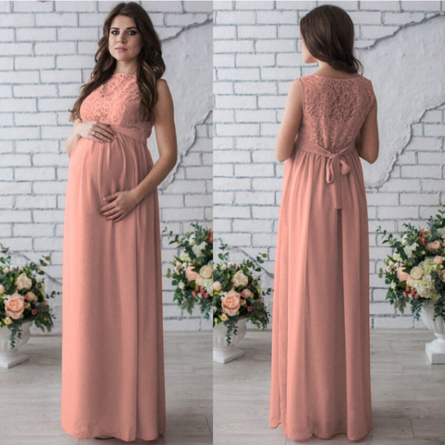 Lace Sleeveless Maternity Dress Bigbuy