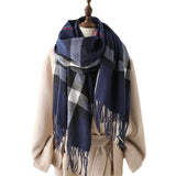 Cashmere-like Plaid Warm Shawl Scarf Unisex All-matching Bigbuy