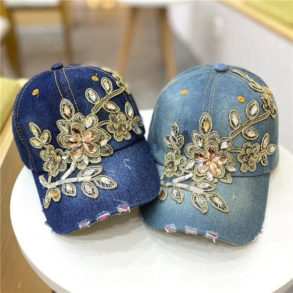 European And American Style Casual All-match Gold Silk Flower Cowboy Hat Bigbuy