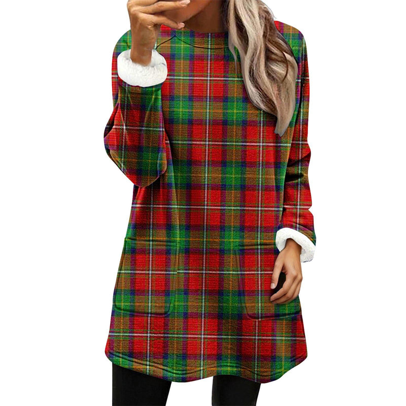 Snowman Digital Printing Casual Wide-sleeved Velvet Loose Sweater Bigbuy