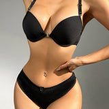 Sexy And Fashionable Push-up Lingerie Set For Women, Featuring A Smooth, Backless Design And Extra Thickness. Bigbuy