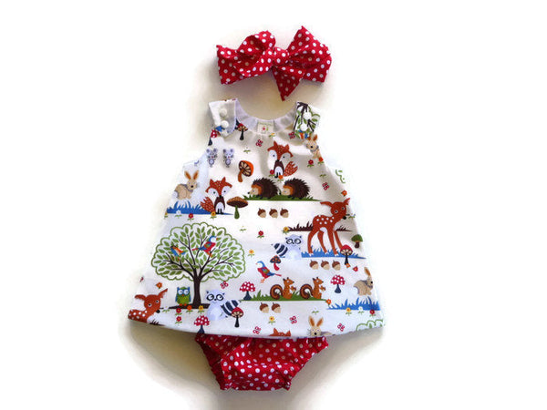 Children's Suit Girl Baby Baby Three-Piece Shorts  Headband  Dress Bigbuy