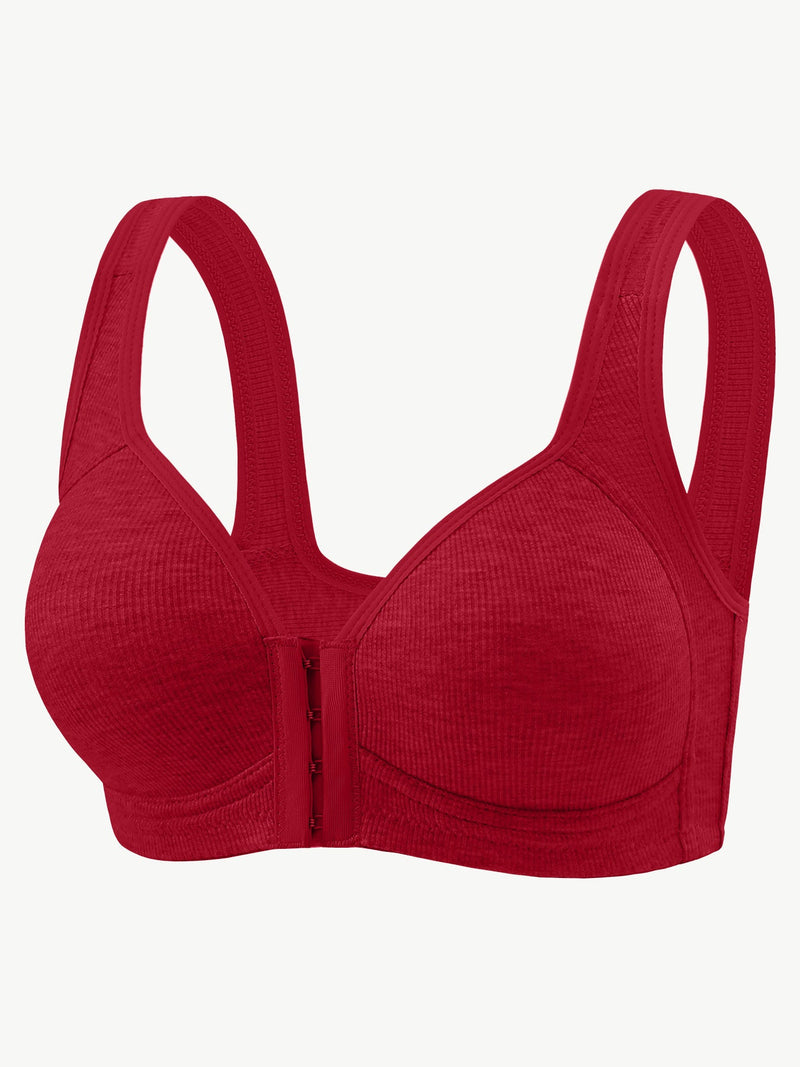 Full Cup Inner Without Steel Ring Wide Shoulder Vest Type Front Closure Bra Bigbuy