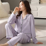 Women's Cotton Pajamas Can Be Worn Outside In Spring And Autumn Bigbuy