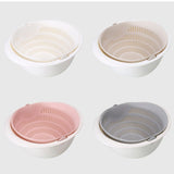 Portable detachable double-layer hollow fruit and vegetable cleaning drain basket Washed rice noodles Bigbuy