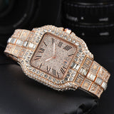 Men's Square Fashion Trend Full Diamond Watch Bigbuy