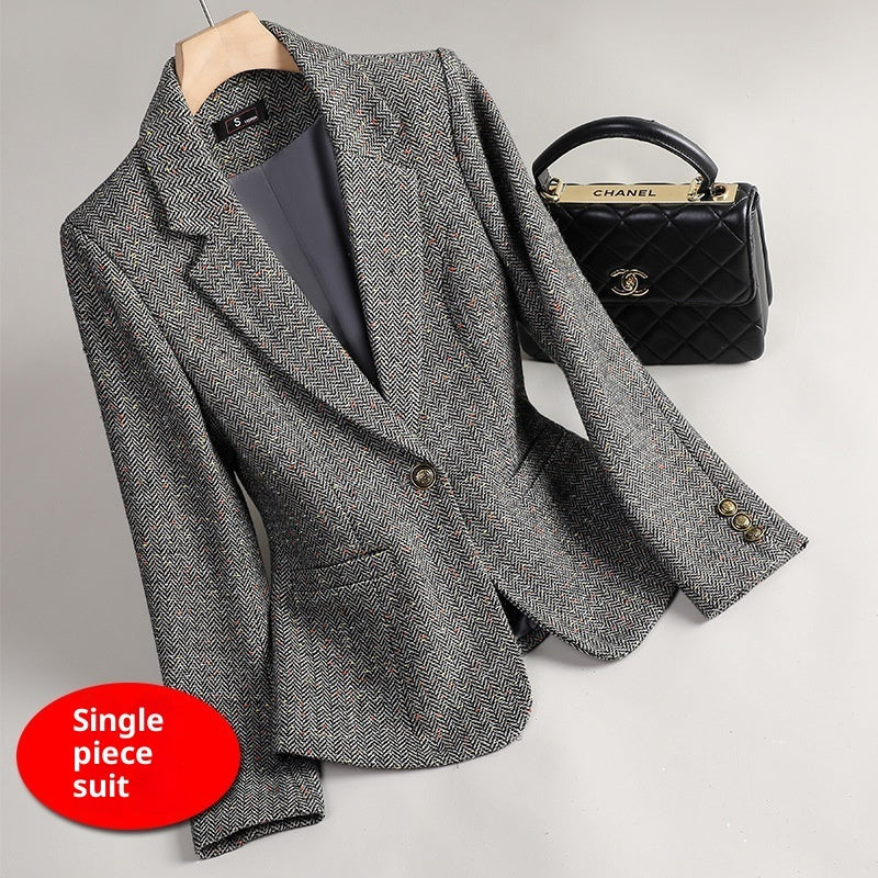 Women's Wool Suit Jacket Bigbuy