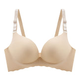 Women's Pure Color All-matching Macarons One Piece Underwear Bra-free Bigbuy