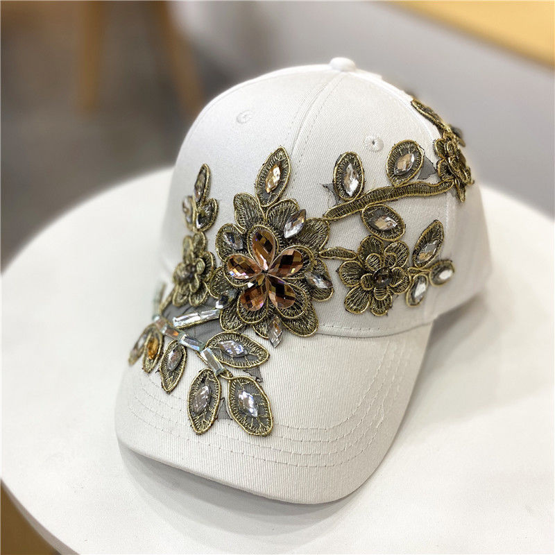 European And American Style Casual All-match Gold Silk Flower Cowboy Hat Bigbuy