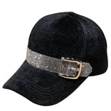 Street Fashion Diamond Baseball Korean Fashion Winter Warm Outdoor All-matching Peaked Cap Bigbuy