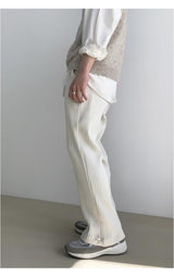 Men's Loose Solid Color Corduroy Ankle-tied Casual Pants Bigbuy