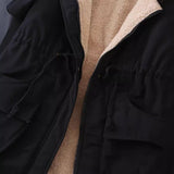 Loose Drawstring Waist-tight Parka Style Padded Hooded Cotton Coat Bigbuy