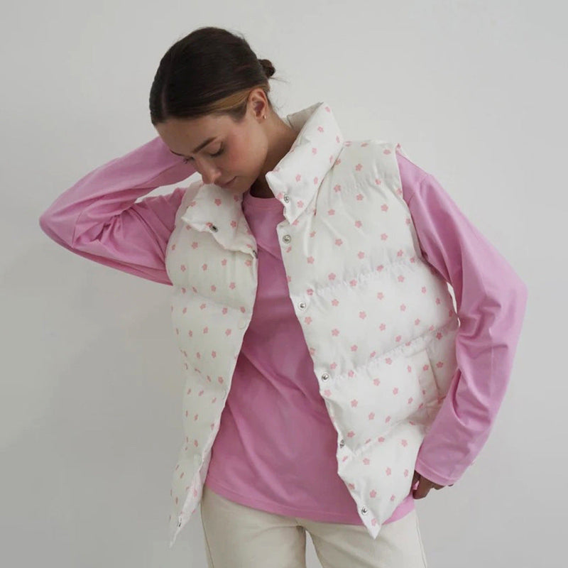 Printed Cotton-padded Jacket Waistcoat European And American Women Bigbuy