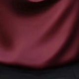 Women's Elegant Draped Neck Blouse, Solid Color Ruffle Detail Long Sleeve Shirt For Office And Formal Wear Bigbuy