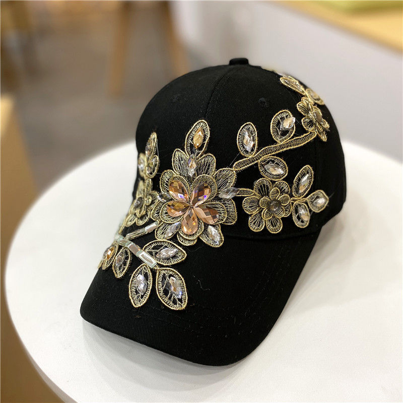 European And American Style Casual All-match Gold Silk Flower Cowboy Hat Bigbuy