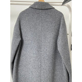 Gray Double Breasted Slimming Woolen Coat Outerwear Bigbuy