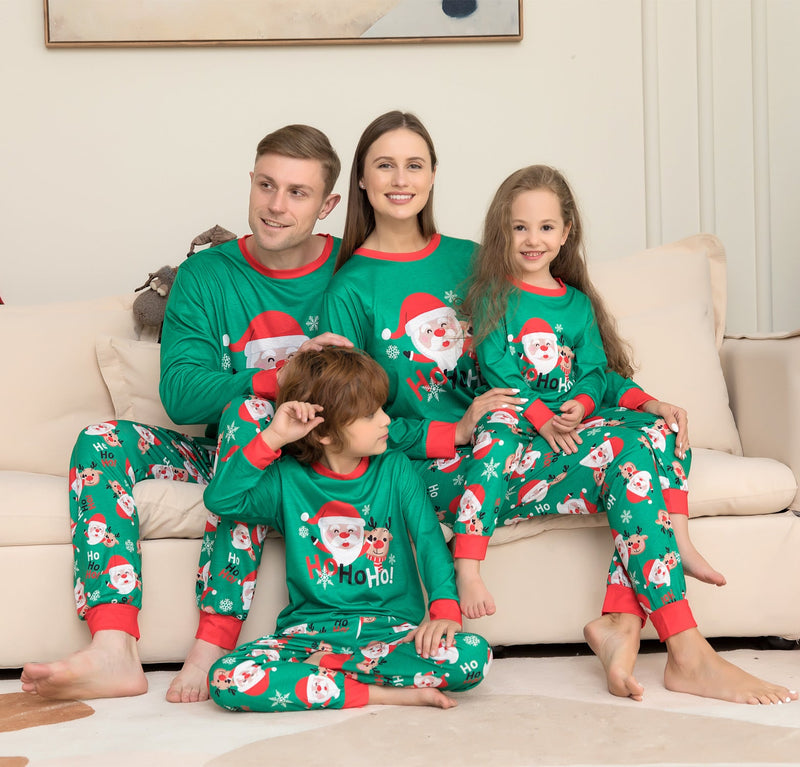 Christmas Pajamas For Family Matching Family Christmas PJs Sets Santa Claus Printed Top Sleepwear Bigbuy