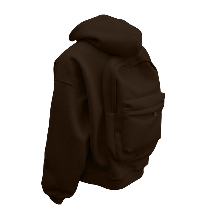 Backpack Men's Loose Sports And Leisure Hooded Zipper Sweatshirt Bigbuy