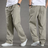Men's Overalls Cotton Loose Casual Pants Straight Trousers Bigbuy