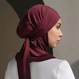 Solid Color Convenient Strap Headscarf Suit Bigbuy