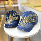 European And American Style Casual All-match Gold Silk Flower Cowboy Hat Bigbuy