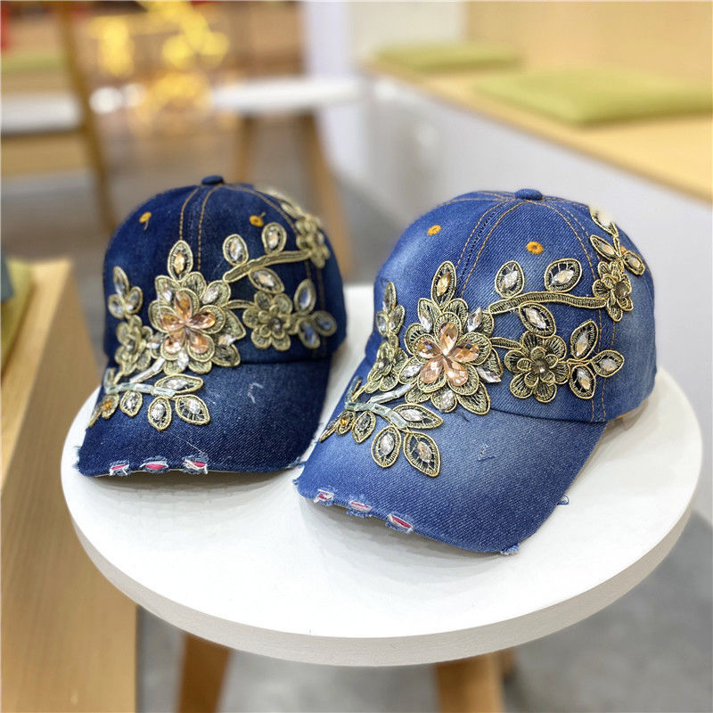 European And American Style Casual All-match Gold Silk Flower Cowboy Hat Bigbuy