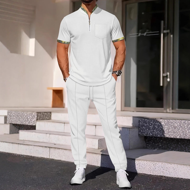 Men's Color Matching Casual Sports Suit Bigbuy