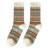 Women's Bunching Retro Mid-calf Socks Ethnic Style Bigbuy