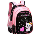 Kids School Cute Cat Print Backpack Bigbuy