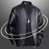 Slim-fit Leather Coat Men's Casual Jacket Bigbuy