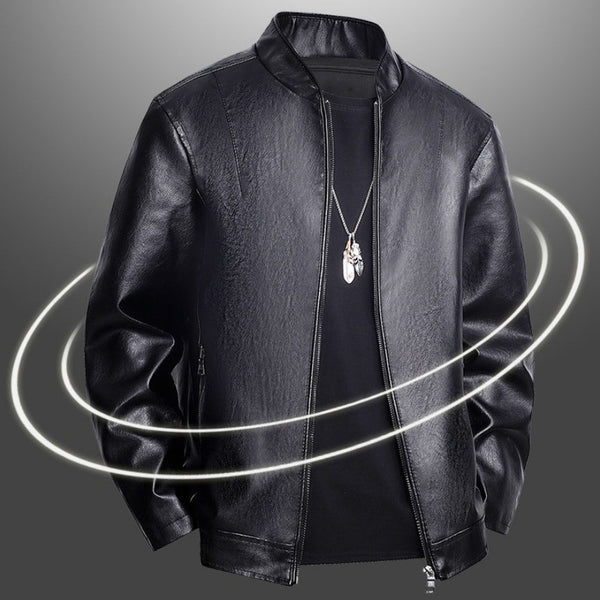 Slim-fit Leather Coat Men's Casual Jacket Bigbuy